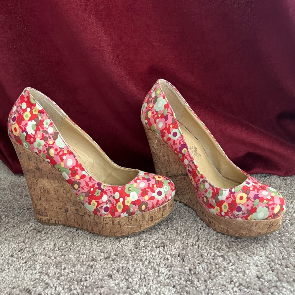 Y not floral high heel